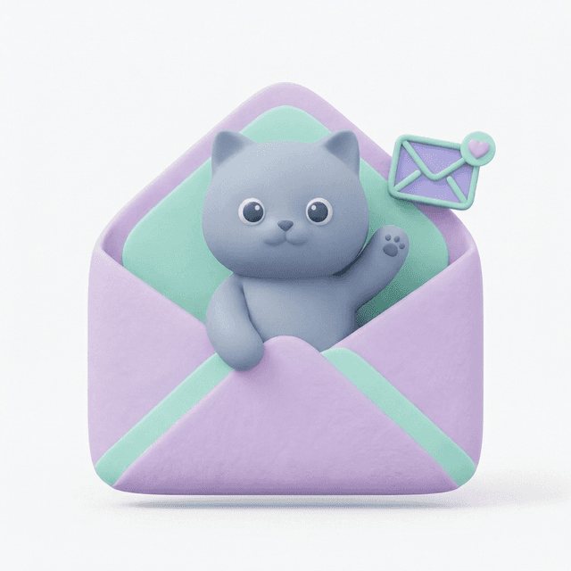 Cat mascot ready to chat